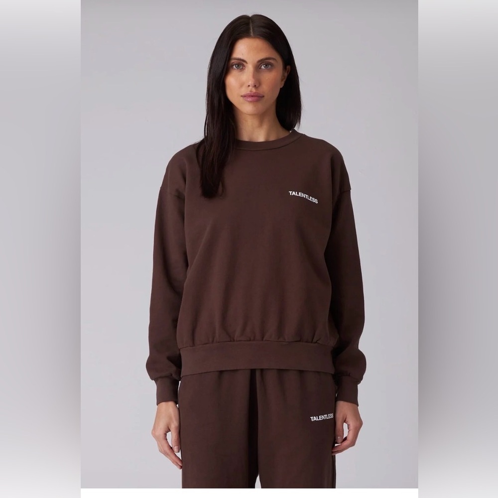 Talentless Women’s Lightweight Crewneck in Coco , size M